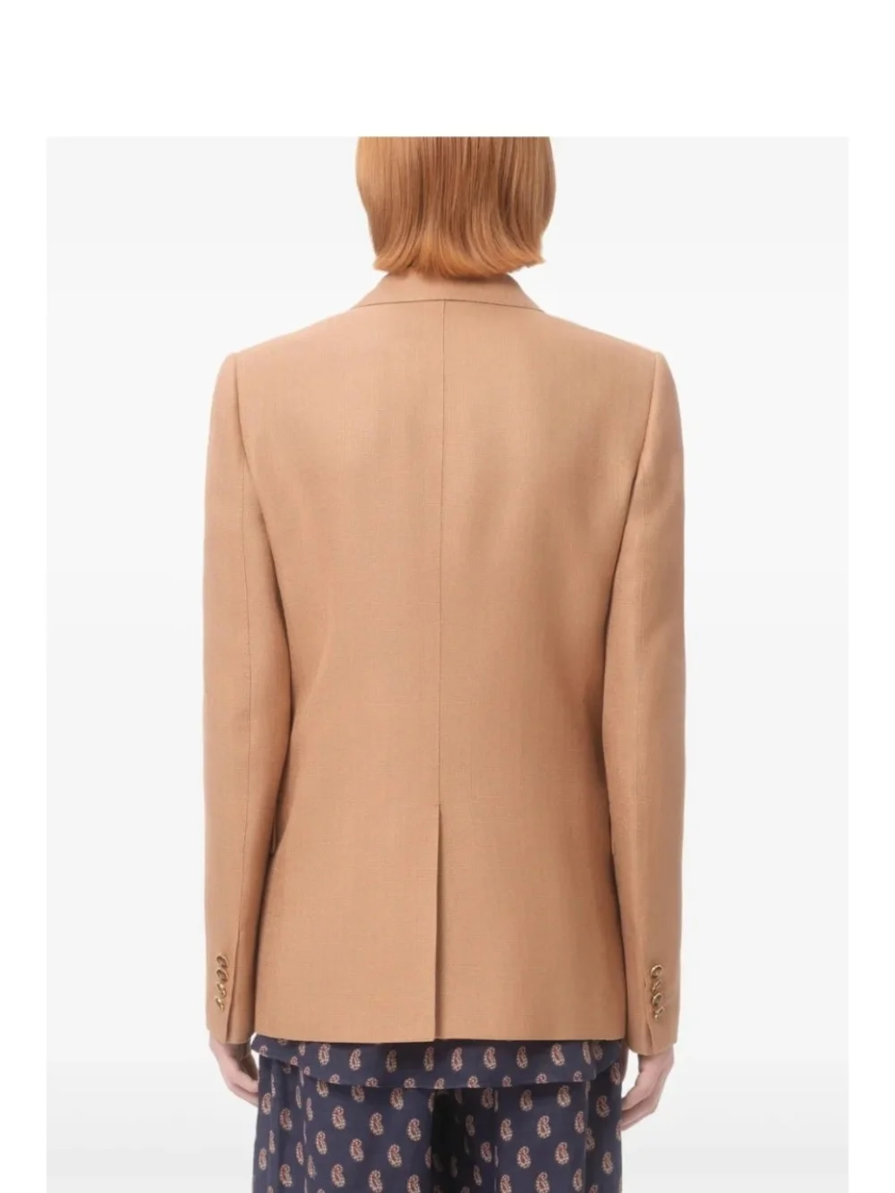 Valentino Garavani Camel Beige Hopsack Viscose Two Button Blazer 36 NWT $4750